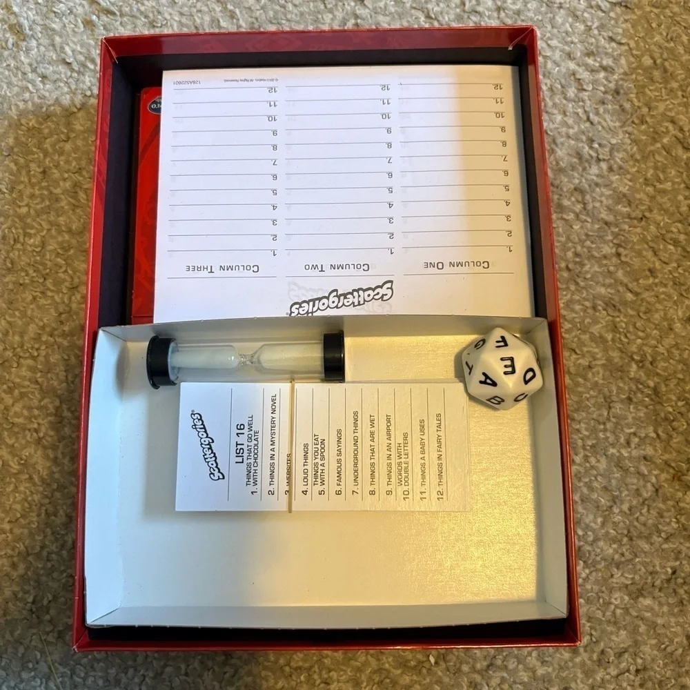 Scattergories Game - Red Box